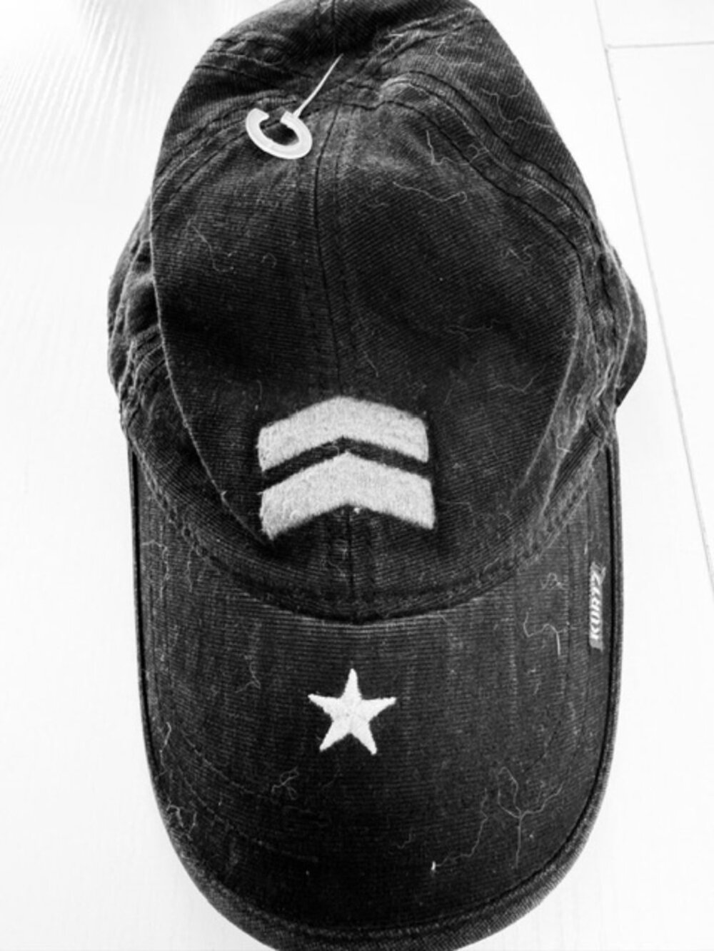 NWT Men's Kurtz Fritz Flex Baseball Hat/Cap Black Chevron Military